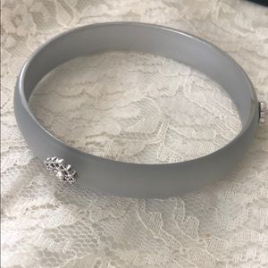 Frosted Embellished Bangle Bracelet